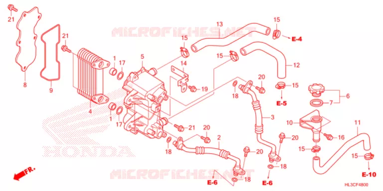 RADIATEUR D'HUILE Honda ATV 700 PIONEER 2021  SXS700M2DM