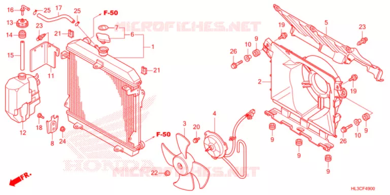 RADIATEUR Honda ATV 700 PIONEER 2021  SXS700M2DM