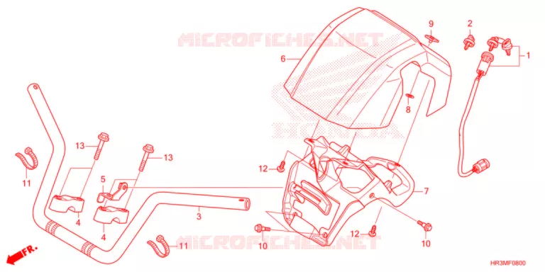 GUIDON Honda ATV 420 FOURTRAX 2021  TRX420TE1M
