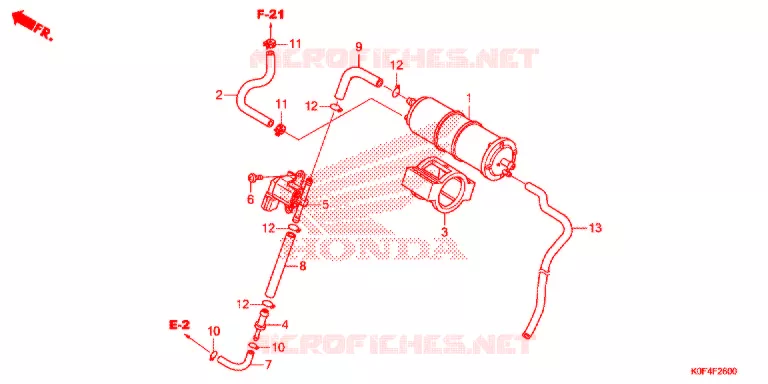 SYSTÈME DE RECYCLAGE DES GAZ Honda MOTO 125 MONKEY 2021  Z125MAM
