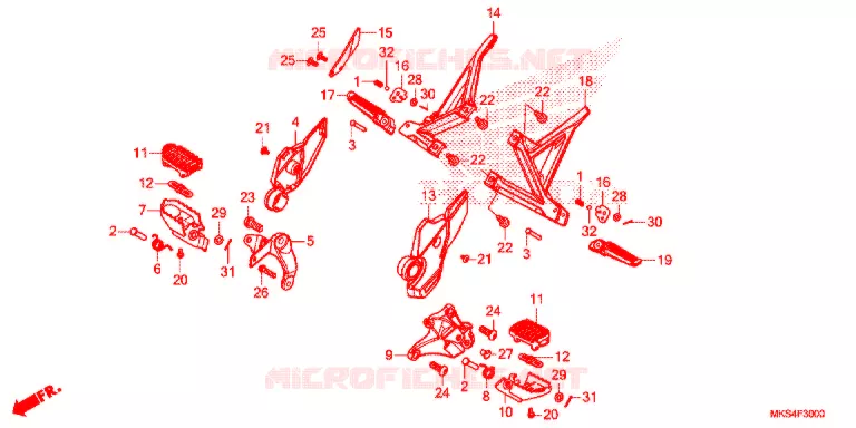 REPOSE PIED Honda MOTO 1100 AFRICA-TWIN 2021  CRF1100A4M