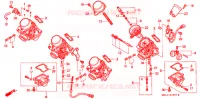 CARBURATEUR (PIECES CONSTITUTIVES) pour Honda CBR 600 34HP de 1997