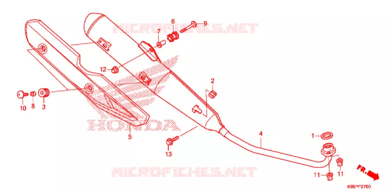 SILENCIEUX D'ECHAPPEMENT Honda MOTO 110 WAVE 2017  AFB110MSH