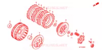 EMBRAYAGE (2) pour Honda XRM 125 MOTARD, CASTED WHEELS de 2012