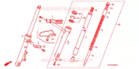 FOURCHE pour Honda XRM 125 MOTARD, CASTED WHEELS de 2012