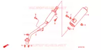 SILENCIEUX D'ECHAPPEMENT (2) pour Honda XRM 125 MOTARD, CASTED WHEELS de 2012