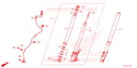 FOURCHE pour Honda MSX 125 ABS de 2021