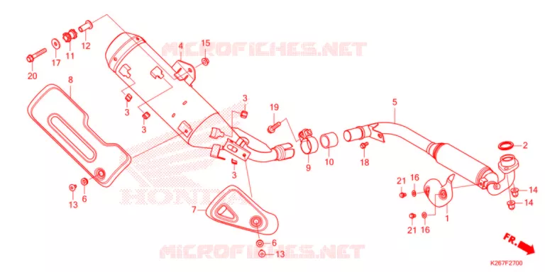 SILENCIEUX D'ECHAPPEMENT Honda MOTO 125 MSX 2022  MSX125AM