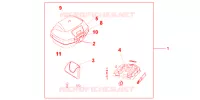 TOP CASE 45L pour Honda VFR 800 VTEC ABS WHITE de 2010