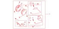 KIT VALISES 35L GLORY RED pour Honda VFR 800 VTEC de 2009