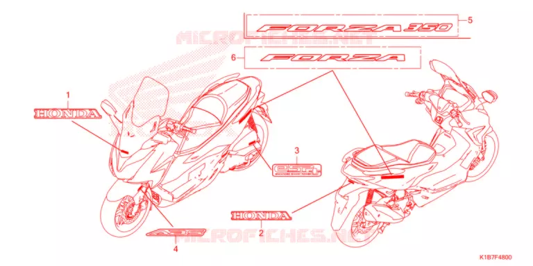 AUTOCOLLANTS Honda SCOOTER 350 FORZA 2021  NSS350AM