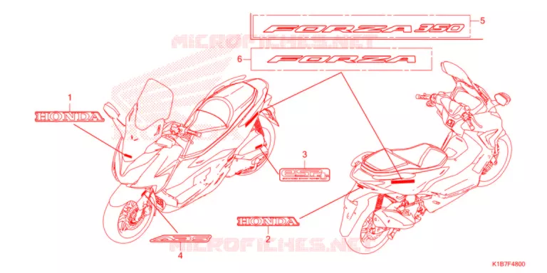 AUTOCOLLANTS Honda SCOOTER 350 FORZA 2021  NSS350AM