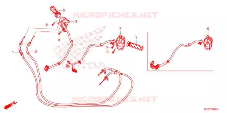 COMMODO - LEVIER - CABLE Honda SCOOTER 350 FORZA 2021  NSS350AM