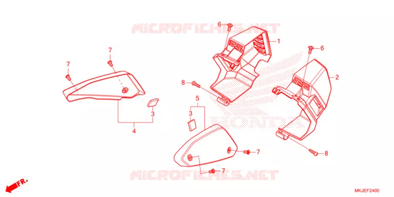 COUVERCLE LATERAL Honda MOTO 1000 CB 2021  CB1000RAM_BE