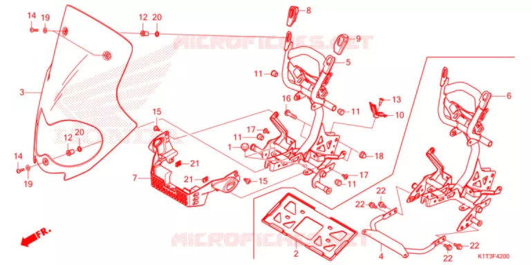 PARE-BRISE Honda MOTO 300 CRF 2021  CRF300LRM