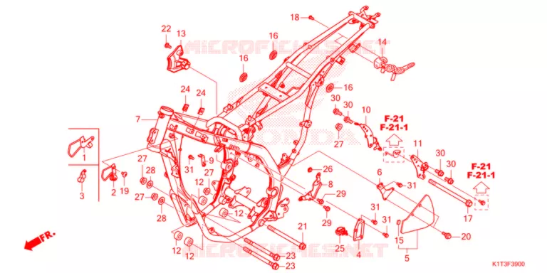 CADRE Honda MOTO 300 CRF 2022  CRF300LRAM