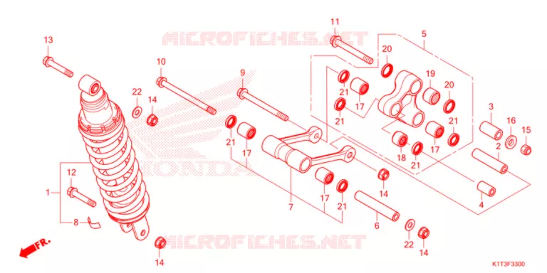 AMORTISSEUR ARRIERE Honda MOTO 300 CRF 2021  CRF300LRAM