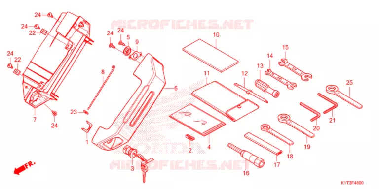 OUTILS - BOITE A OUTILS Honda MOTO 300 CRF 2021  CRF300LRAM