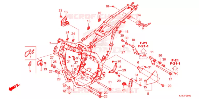 CADRE Honda MOTO 300 CRF 2021  CRF300LAM