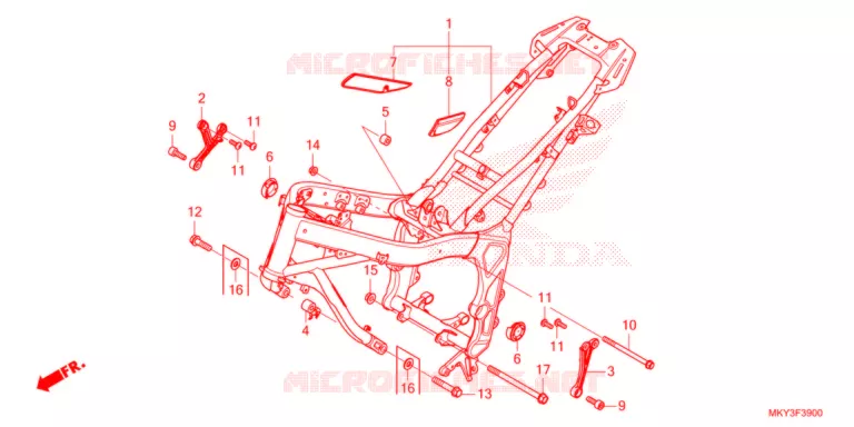 CADRE Honda MOTO 650 CB 2021  CB650RAM
