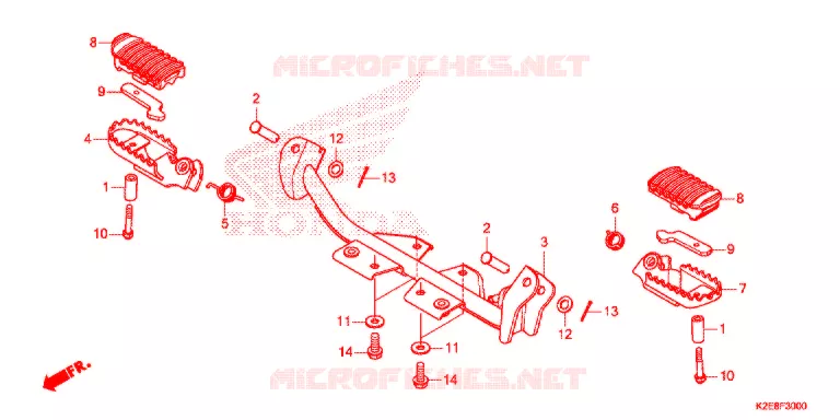 REPOSE PIED Honda MOTO 125 CT 2023  CT125AL