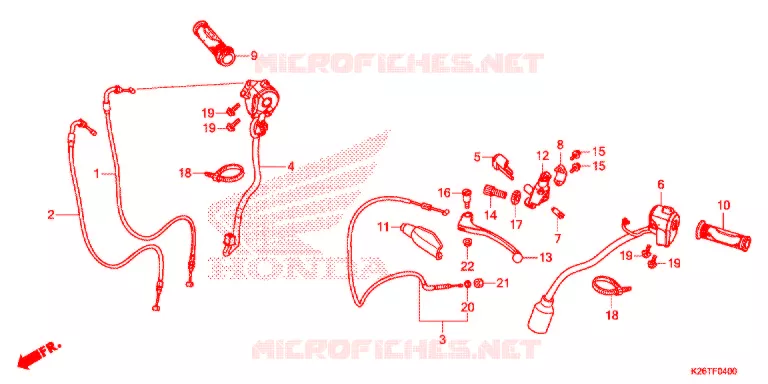 LEVIER DE GUIDON - CABLE - COMMODO Honda MOTO 125 GROM 2021  MSX125AL_TH