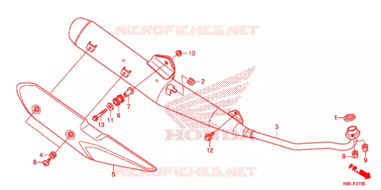 SILENCIEUX D'ECHAPPEMENT Honda MOTO 110 WAVE 2021  AFP110CSFL