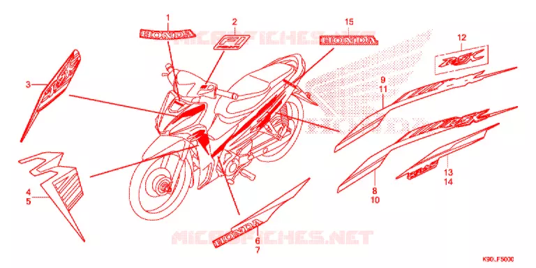 MARQUE/RAYURE (AFP110DF/SF/CSFL) Honda MOTO 110 WAVE 2021  AFP110DFL
