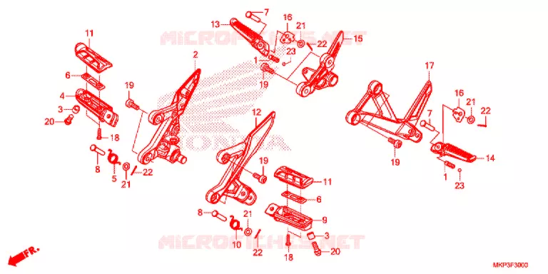 REPOSE PIED Honda MOTO 500 CBR 2021  CBR500RAM