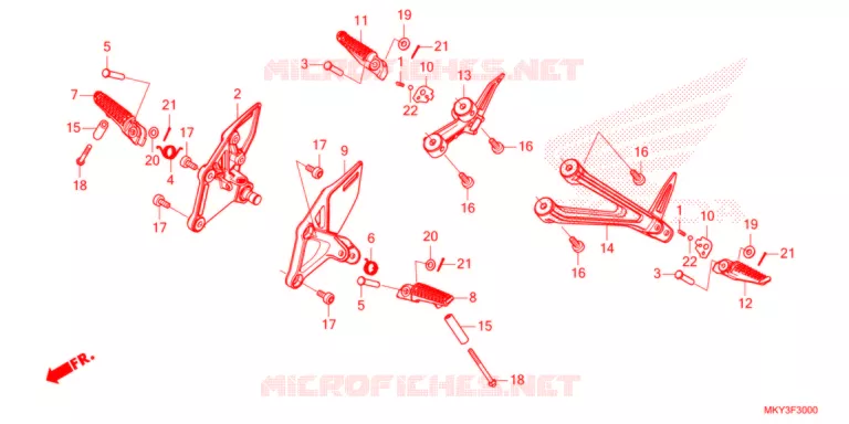 REPOSE PIED Honda MOTO 650 CBR 2021  CBR650RAM