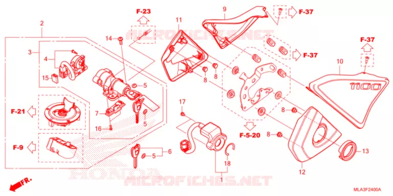 COUVERCLE LATERAL/COMMUTATEUR COMBINE Honda MOTO 1100 REBEL 2021  CMX1100DM