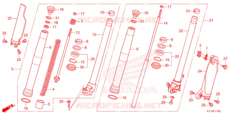 FOURCHE Honda MOTO 300 CRF 2021  CRF300LRAM