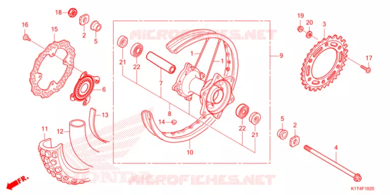 ROUE ARRIERE Honda MOTO 300 CRF 2021  CRF300LRAM