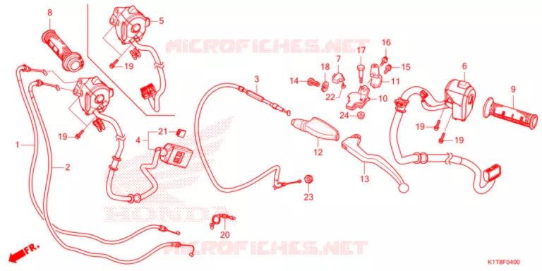 LEVIER DE GUIDON - CABLE - COMMODO Honda MOTO 300 CRF 2021  CRF300LRM