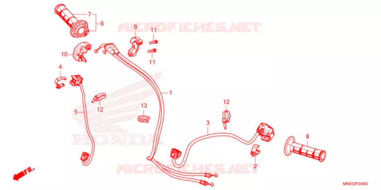 COMMODOS - POIGNEES - CABLES Honda MOTO 450 CRF 2021  CRF450RM