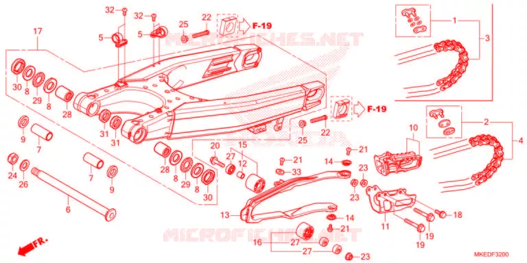 BRAS OSCILLANT Honda MOTO 450 CRF 2022  CRF450RM