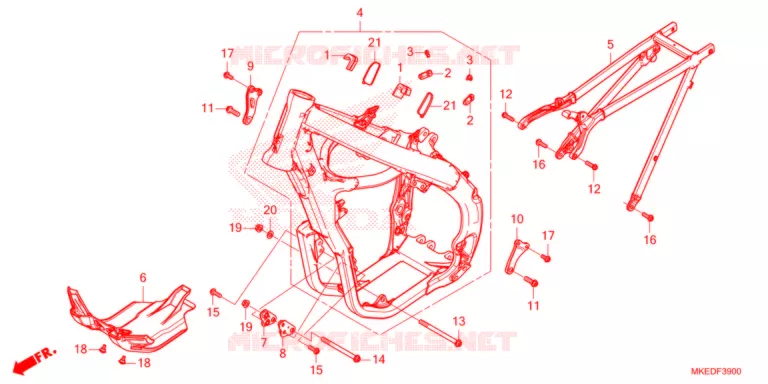 CADRE Honda MOTO 450 CRF 2022  CRF450RM