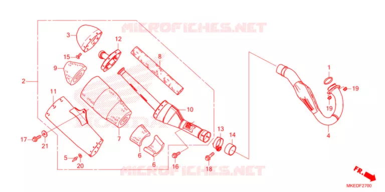 SILENCIEUX D'ECHAPPEMENT Honda MOTO 450 CRF 2021  CRF450RM