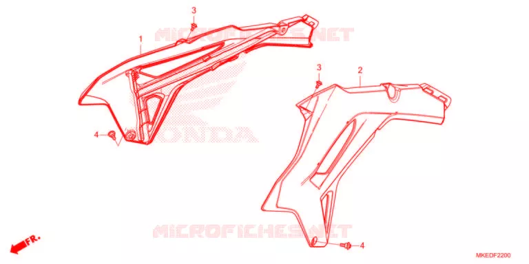 BOUCLIER DE RADIATEUR (CRF450R) Honda MOTO 450 CRF 2022  CRF450RN