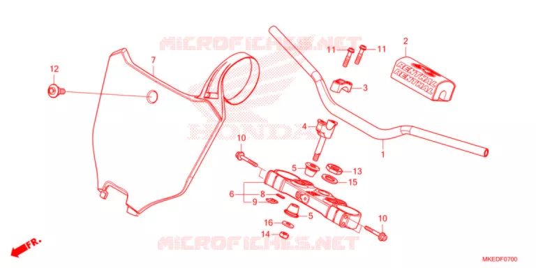 GUIDON - TE DE FOURCHE Honda MOTO 450 CRF 2021  CRF450RXM