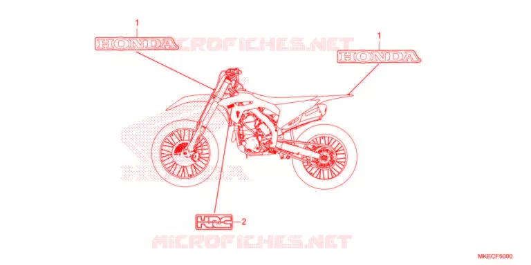 MARQUE (CRF450R/RX) Honda MOTO 450 CRF 2022  CRF450RXN