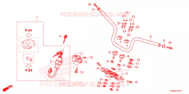 GUIDON Honda MOTO 125 GROM 2022  MSX125N