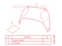 GARNITURE TOP CASE (AL) pour Honda NC 750 X ABS de 2022