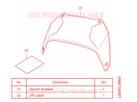 GARNITURE TOP CASE (AL) pour Honda NC 750 X ABS DCT 35KW de 2021