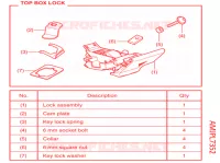 SERRURE pour Honda NC 750 X ABS DCT de 2021