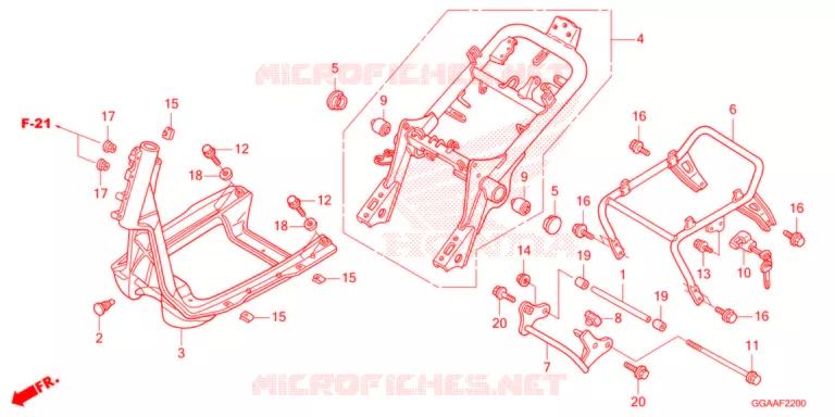 CADRE Honda SCOOTER 50 RUCKUS 2021  NPS50N_A