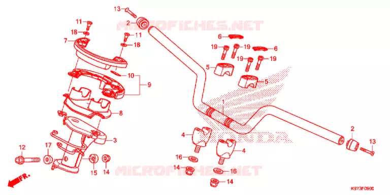 GUIDON - CARENAGE Honda SCOOTER 150 PCX 2020  WW150AL