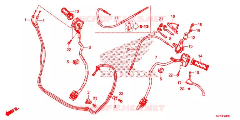LEVIER DE GUIDON - CABLE - COMMODO Honda SCOOTER 150 PCX 2020  WW150AL