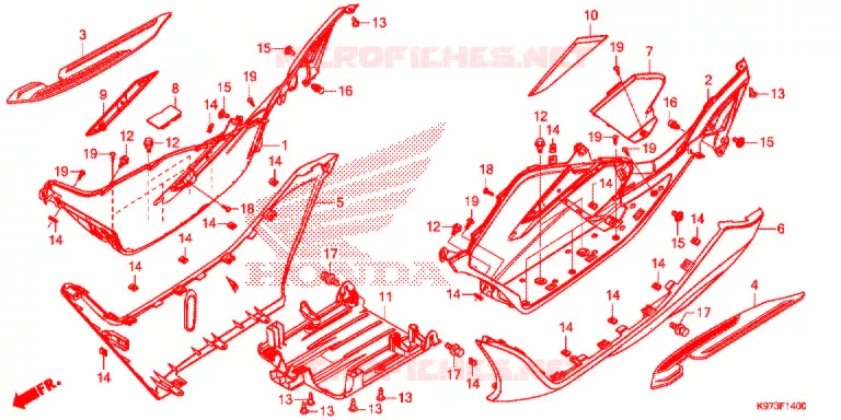 MARCHE PIEDS Honda SCOOTER 150 PCX 2020  WW150AL