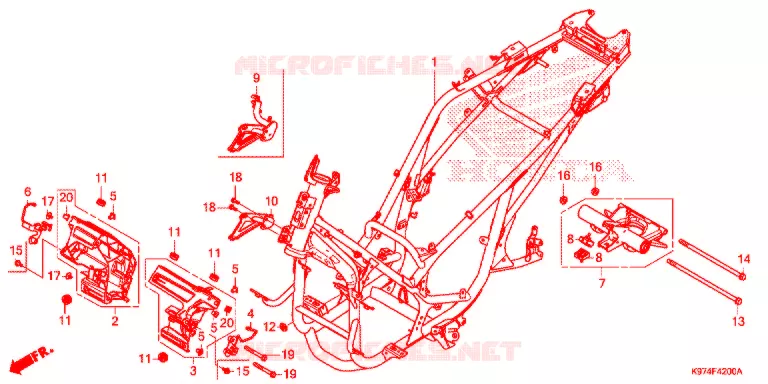 CADRE Honda SCOOTER 150 PCX 2020  WW150AL
